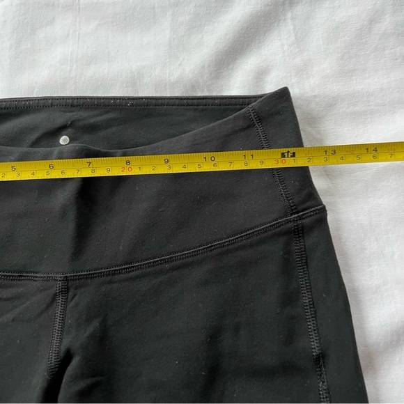 Athleta cropped crisscrossed lattice ankle Capri leggings black 9647 - Picture 9 of 12